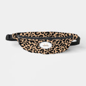 Animal Pattern Gepersonaliseerd Naam Travel Zwart  Heuptasje (Voorkant)