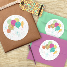 Animal Pattern Verjaardagsballonnen Stickers