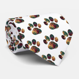 Animal Paw Pet Silhouette Thanksgiving Wit Stropdas