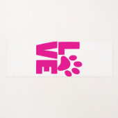 Animal Paw Print Yoga Mat – LOVE Design (Voorkant (horizontaal))