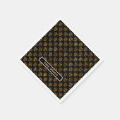 Animal Paw Silhouet Halloween Pawty Zwart Servet (Hoek)