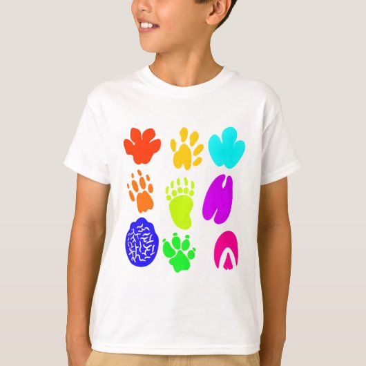 Animal Pawprints Art T-shirt (Voorkant)