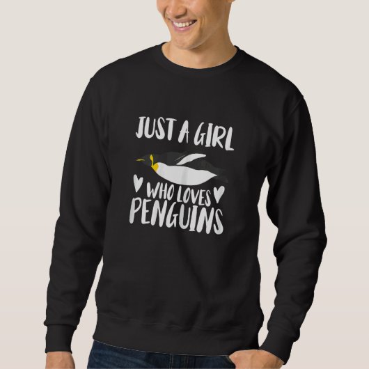 Animal     Penguin Just A Girl Who Loves Penguins Trui (Voorkant)