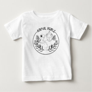 Animal People - Baby en peuter Shirten zwart Logo