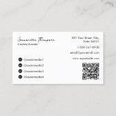 Animal Pet Influencer Volledige foto QR-code Visitekaartje (Achterkant)