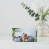 Animal Pet Influencer Volledige foto QR-code Visitekaartje (Staand voorkant)