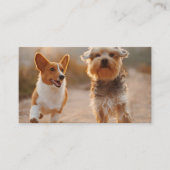 Animal Pet Influencer Volledige Foto QR Code Zwart Visitekaartje (Voorkant)