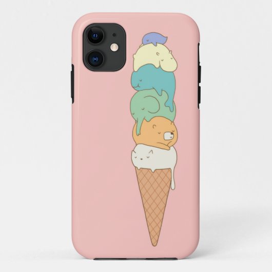 "Animal Pile" ijs telefoonhoesje Case-Mate iPhone Case (Achterkant)