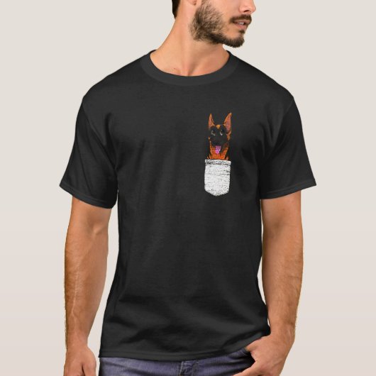 Animal Pocket German Shepherd T-shirt (Voorkant)