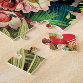 Animal Print and Tropical Floral Abstract Pattern Legpuzzel (Zijkant)