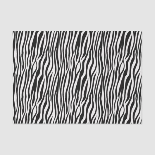 Animal Print Black White Zebra Tissuepapier (Voorkant)