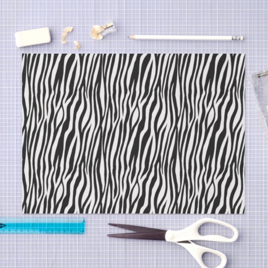 Animal Print Black White Zebra Tissuepapier (Craft)