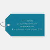 Animal Print Blauw Kleurrijke Gift Labels Cadeaulabel (Achterkant Horizontaal)