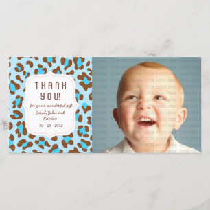 Animal Print Blue - Elke keer dat er een gelegenhe Bedankkaart
