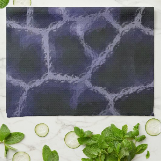 Animal Print Blue Theedoek (Gevouwen)