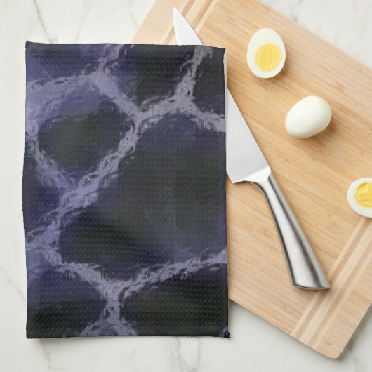 Animal Print Blue Theedoek (Quarter Fold)