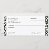 Animal Print Boutique Style Cadeaubonnen (Achterkant)