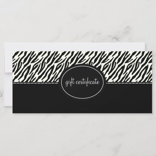 Animal Print Boutique Style Cadeaubonnen (Voorkant)