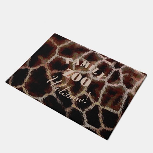 Animal Print Brown Deurmat (Schuin)