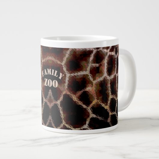 Animal Print Brown Grote Koffiekop (Voorkant rechts)