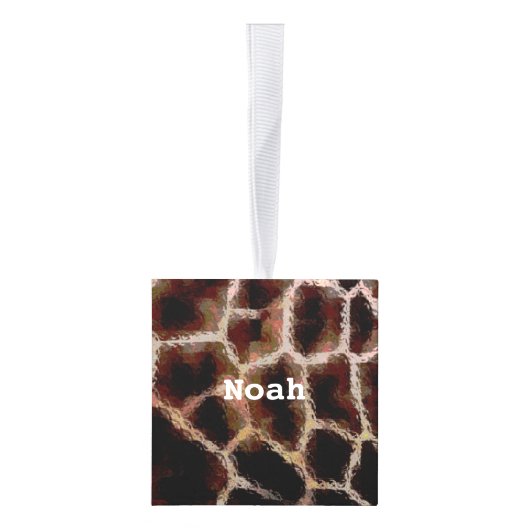 Animal Print Brown Ornament (Rechts)