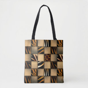 Animal Print Canvas tas