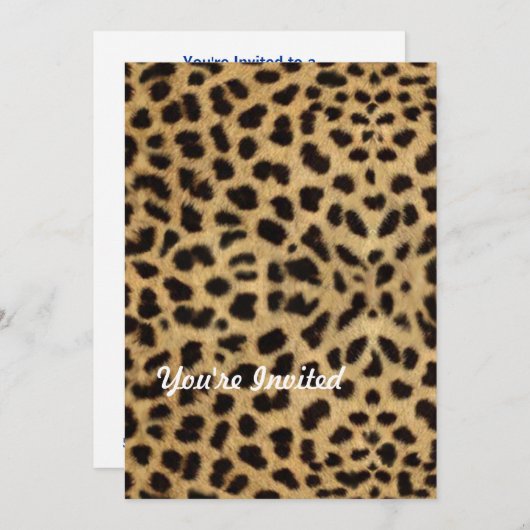 Animal Print Cheetah Kaart (Voorkant / Achterkant)