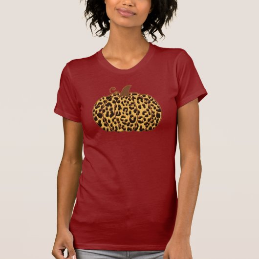 Animal Print Cheetah Pumpkin T-shirt (Voorkant)