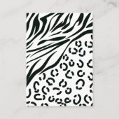 Animal Print Earring Houder Display Kaart Visitekaartje (Achterkant)