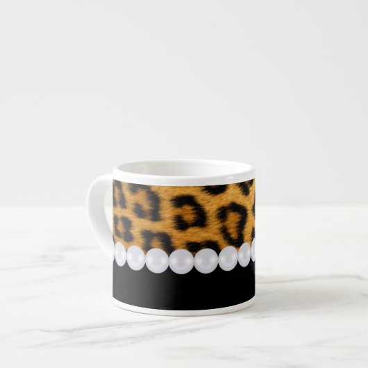 Animal Print Espresso Mok (Links)
