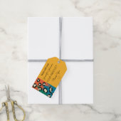 Animal Print Geel Kleurrijke Gift Labels Cadeaulabel (Met Touw)