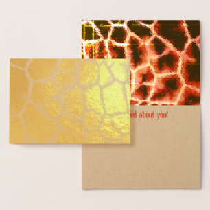 Animal Print Gold en Brown Folie Kaarten