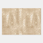 Animal Print Gold Glitter Inpakpapier Vel (Voorkant 3)