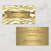 Animal Print Golden Visitekaartje (Voorkant / Achterkant)