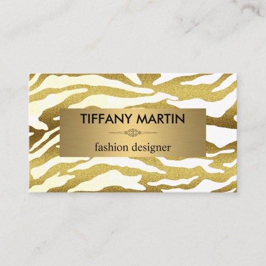 Animal Print Golden Visitekaartje (Voorkant)