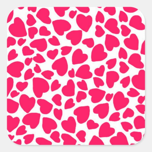 Animal Print Heart 2014 Vierkante Sticker (Voorkant)