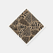 Animal Print - Leopard and Zebra - pastel gold Servet (Hoek)