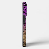 Animal Print on Purple & Gold Glitter Case-Mate iPhone Case (Achterkant / Rechts)