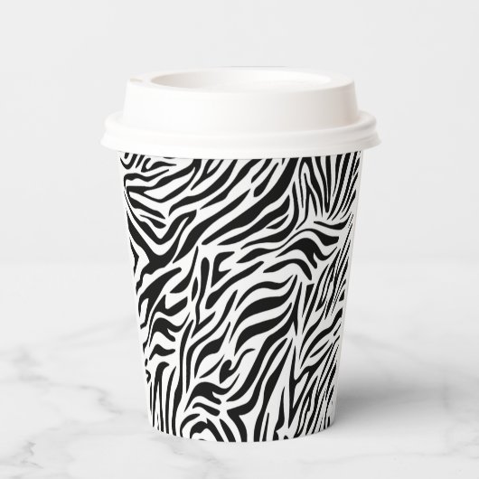 Animal Print Party Cups Zebra-stijl Papieren Bekers (Achterkant)
