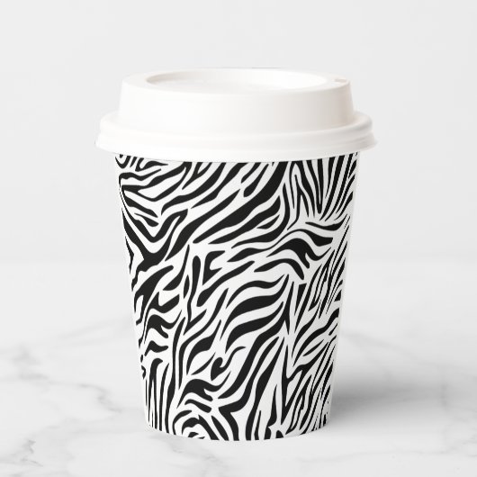Animal Print Party Cups Zebra-stijl Papieren Bekers (Voorkant)