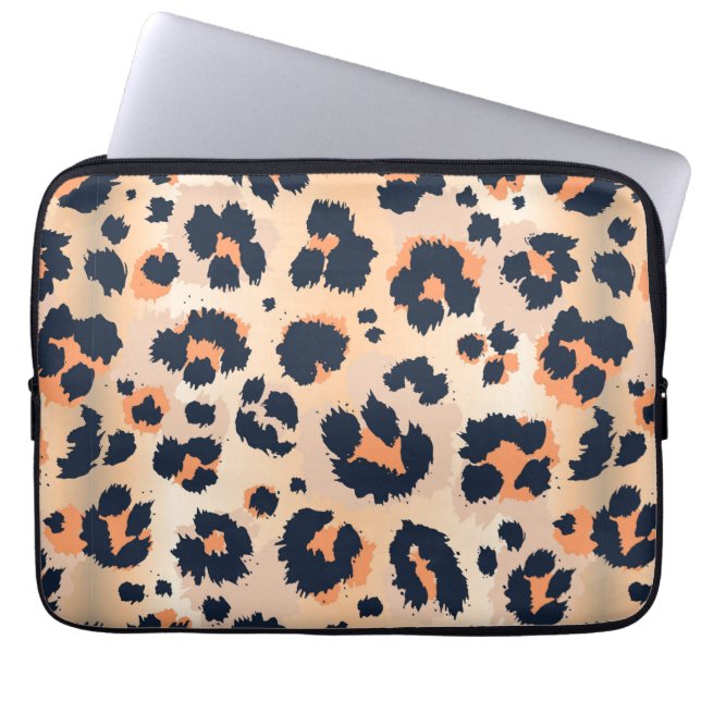 Animal Print Pattern Laptop Sleeve (Voorkant)