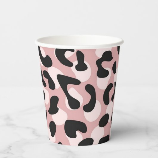 Animal print pattern papieren bekers (Achterkant)