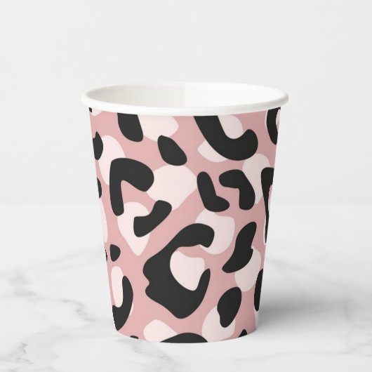 Animal print pattern papieren bekers (Links)