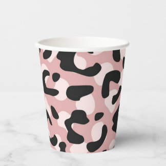 Animal print pattern papieren bekers