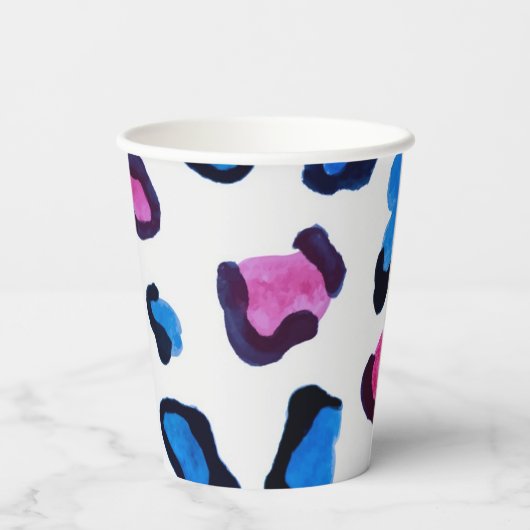 Animal print pattern papieren bekers (Achterkant)