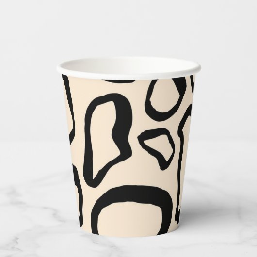 Animal print pattern papieren bekers (Achterkant)