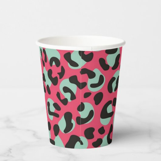 Animal print pattern papieren bekers (Rechts)