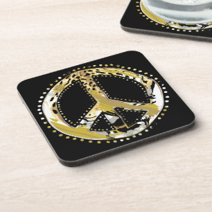Animal Print Peace-teken I + uw ruggengraat. en id Onderzetter