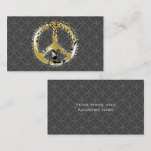 Animal Print Peace-teken I + uw ruggengraat. en id Visitekaartje (Voorkant / Achterkant)