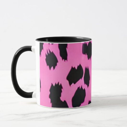 Animal Print Pink Leopard Mok (Links)